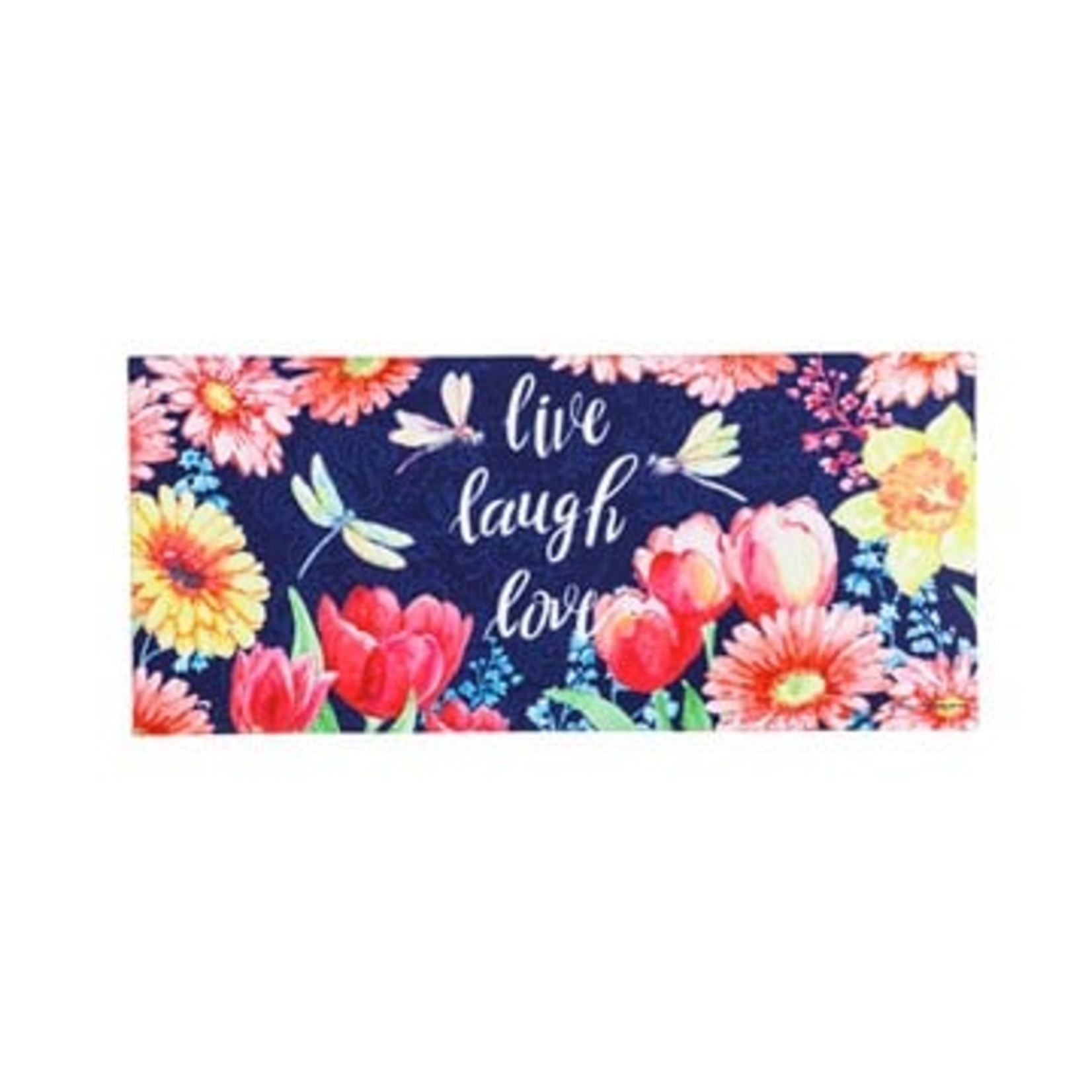Evergreen Live, Laugh, Love Flowers & Dragonfly Switch Mat