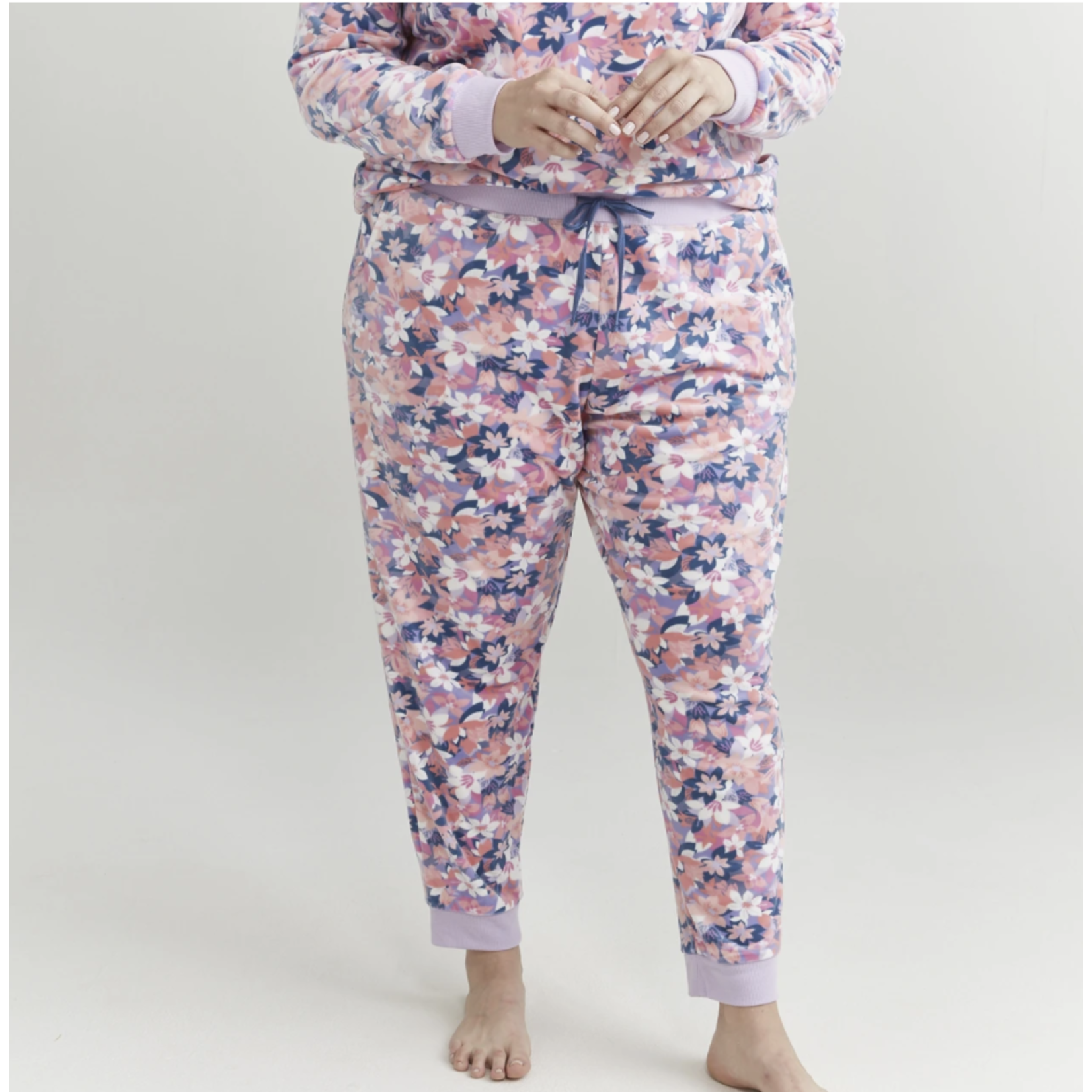 Vera Bradley Ribbed Jogger Pajama Pants Rosa Blush