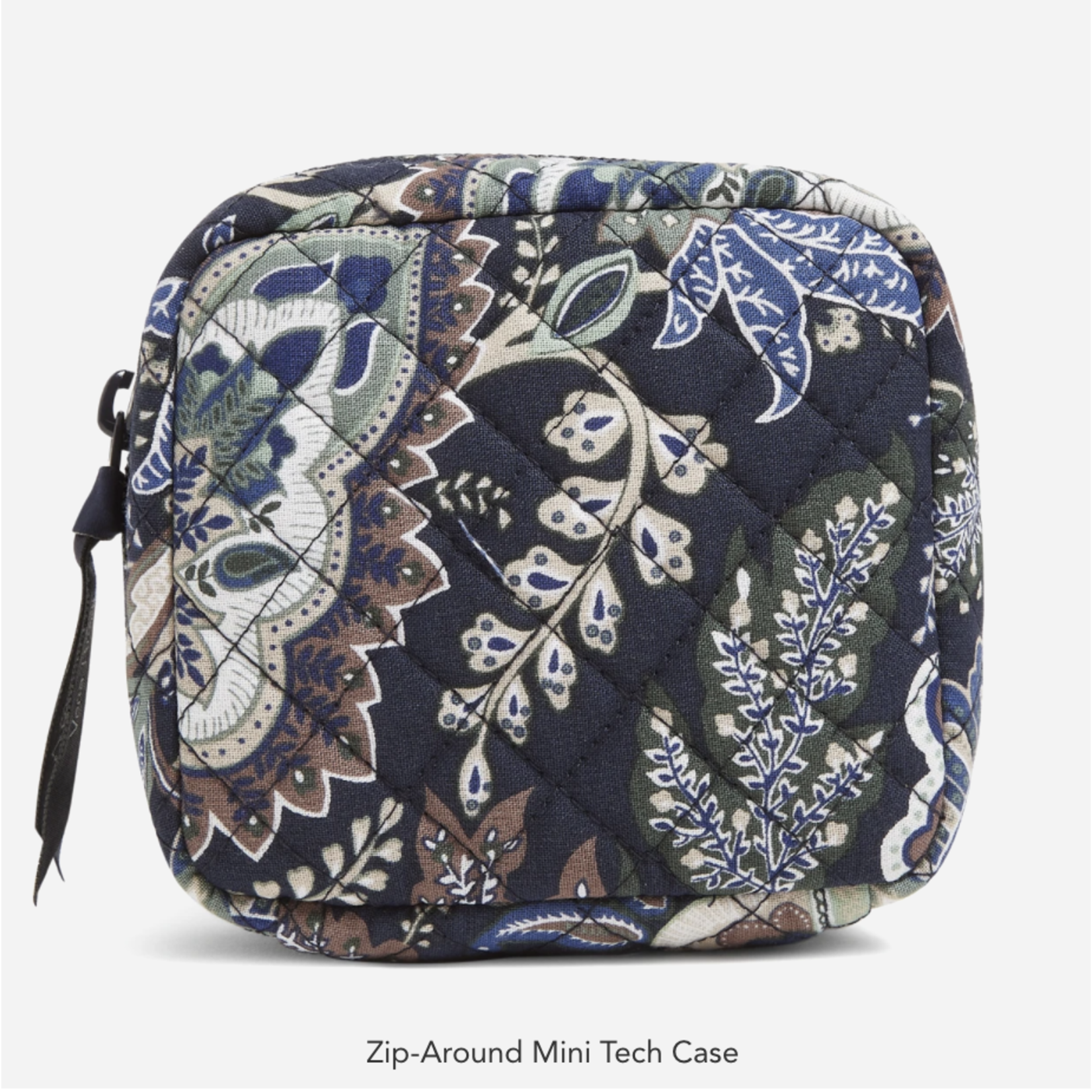 Vera Bradley Vera Bradley Zip-Around Mini Tech Case in Recycled Cotton in Java Navy Camo