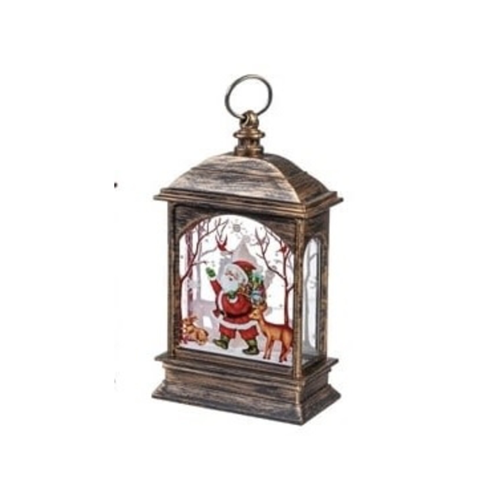 Evergreen LED Mini Lantern w/Holiday Scene