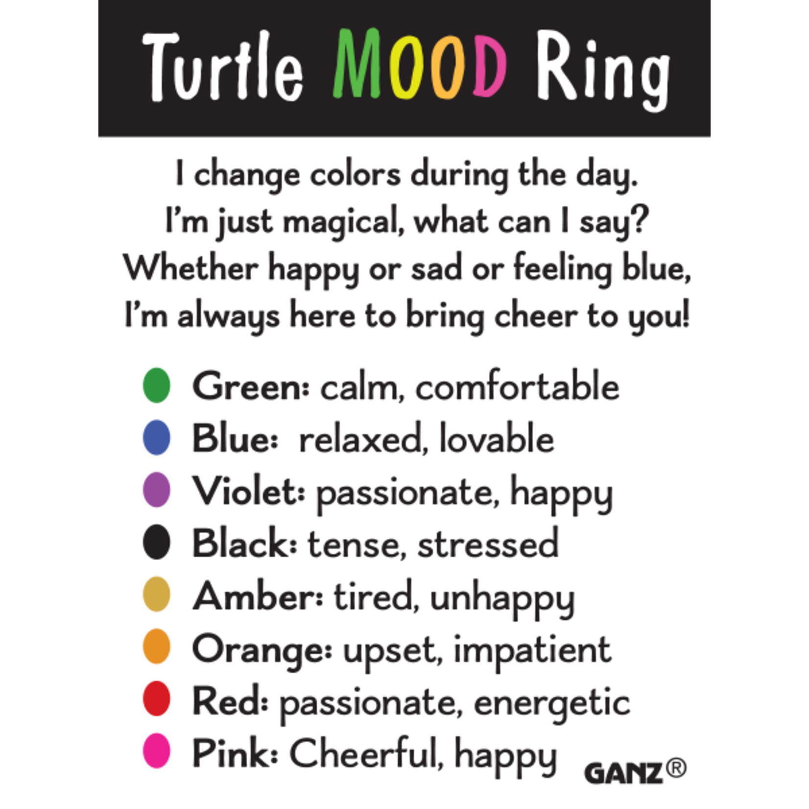 Ganz Turtle Mood Ring