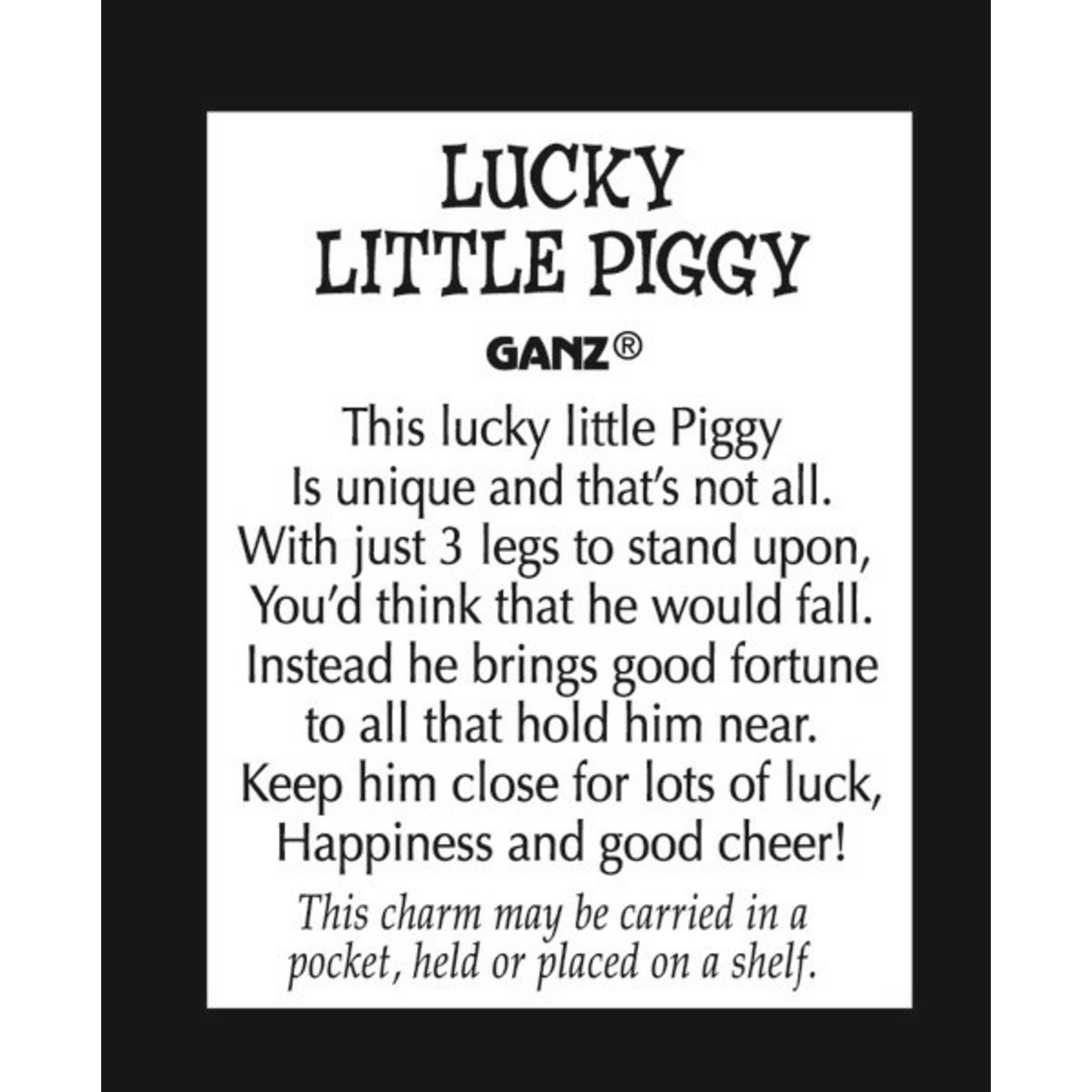 Ganz Lucky Little Piggy Charm