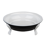 Ganz Black & White Claw Foot Enamel Round Tub