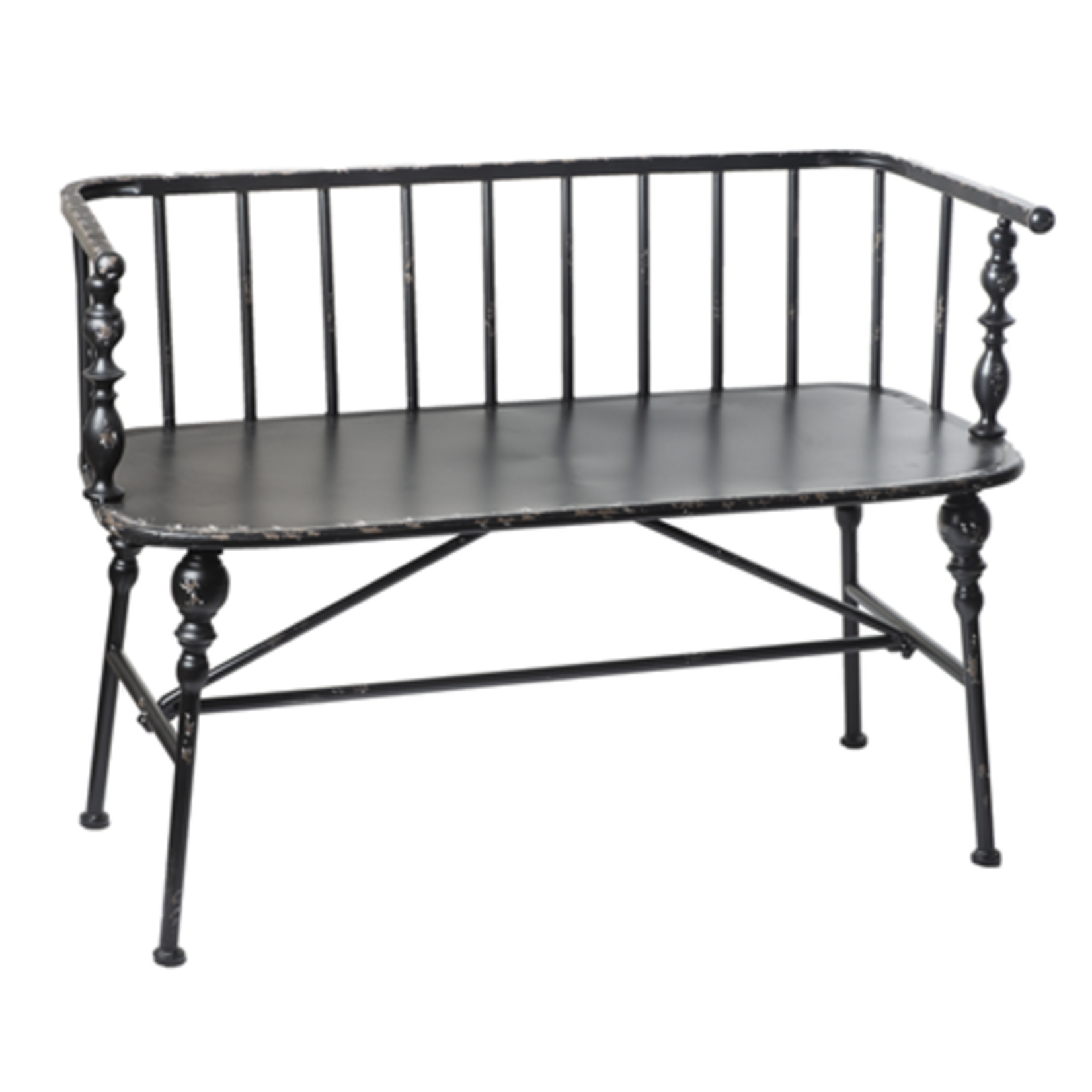 Midwest CBK Distressed Black Spindle Bench