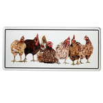 Midwest CBK Chickens In a Row Enamel Wall Decor