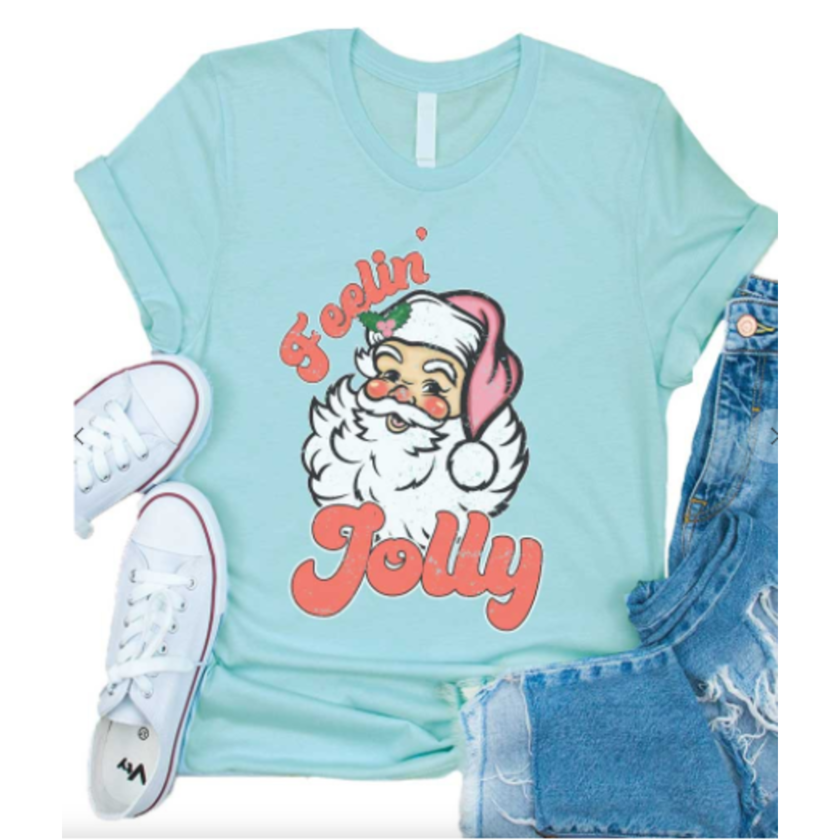 Kissed Apparel Feelin' Jolly Kids Graphic T-Shirt sz Youth XL