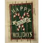 Custom Decor Candy Cane Greeting House Flag
