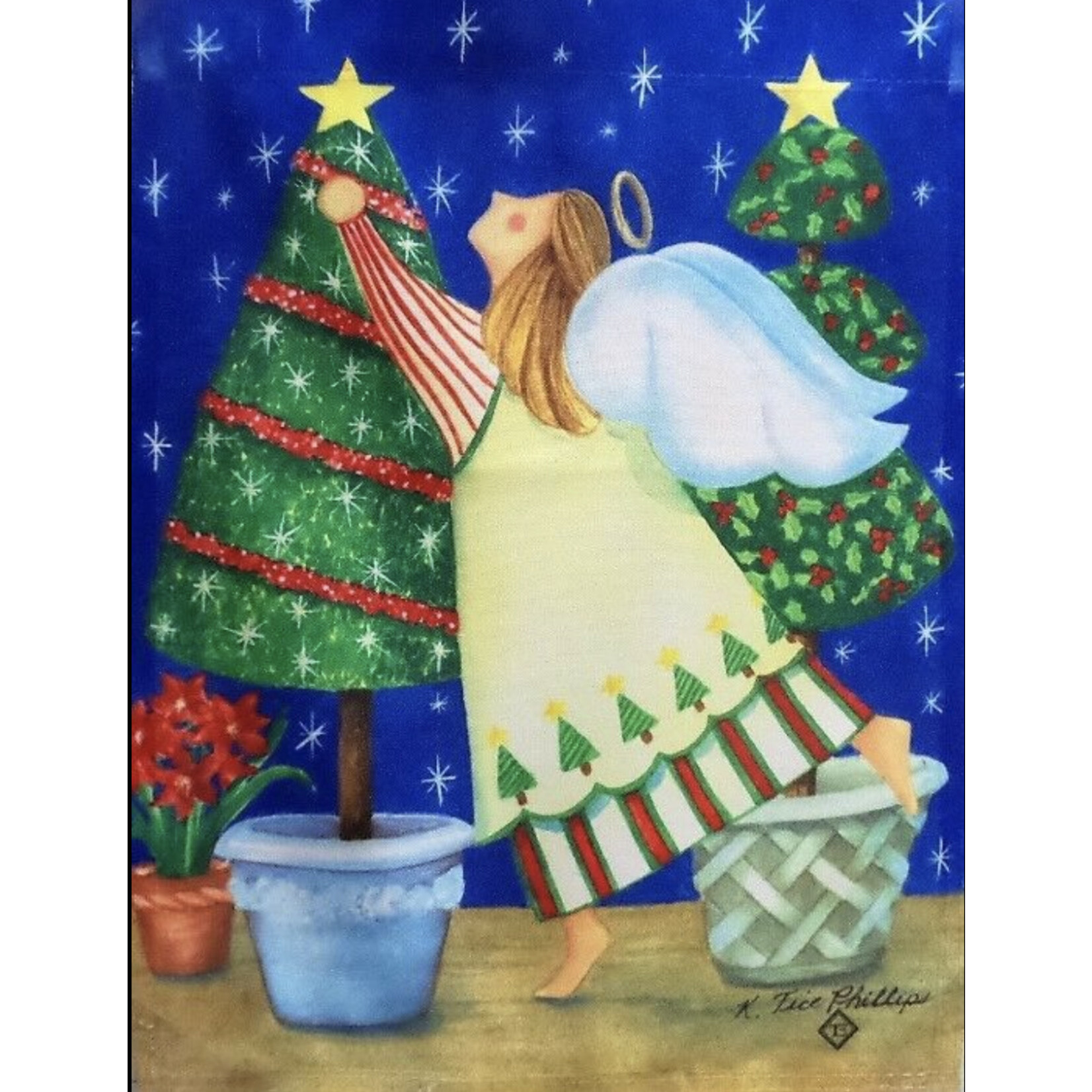 Toland Topiary Angel Standard House Flag