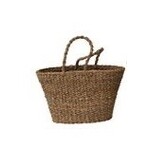 Creative Co-op Hand Woven Tote w/Handles