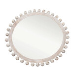 Creative Co-op Mango Wood Framed Wall Mirror, Whitewashed