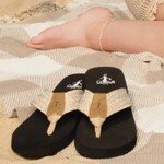 Corkys Corkys Sunsational Flip Flops Gold Weave