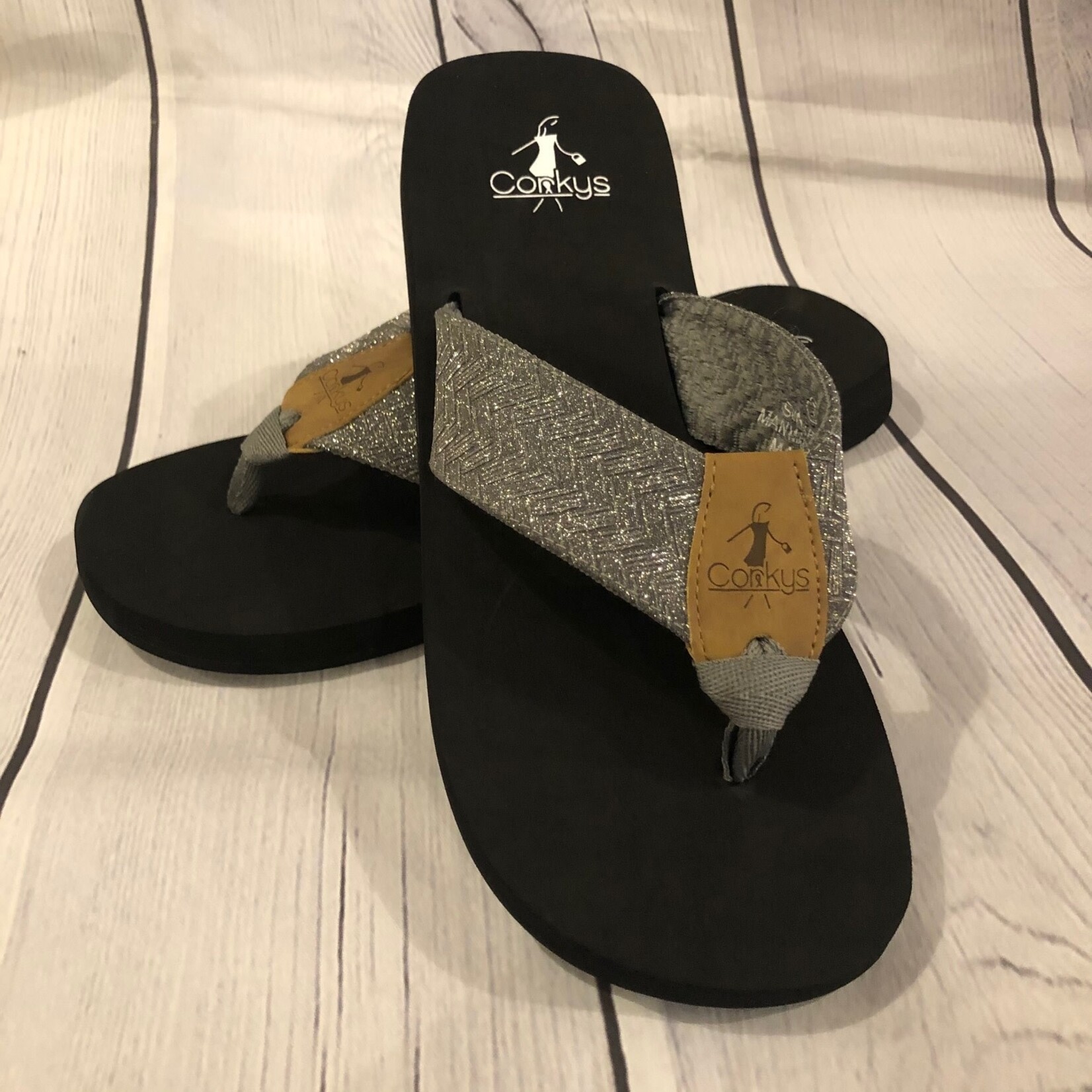 Corkys Corky's Sunsational Gunmetal Weave Size 10