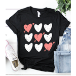 Kissed Apparel Heart Tic-Tac-Toe Graphic T-Shirt