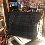 Jen & Co Jen & Co Ingrid Tote M1911 Navy/Green Plaid