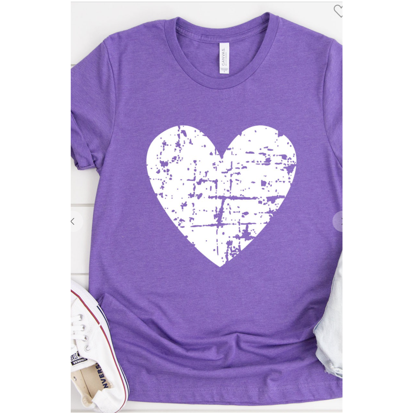 Kissed Apparel Distressed Heart Graphic Tee