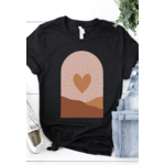 Kissed Apparel Boho Valentine Heart Graphic Tee