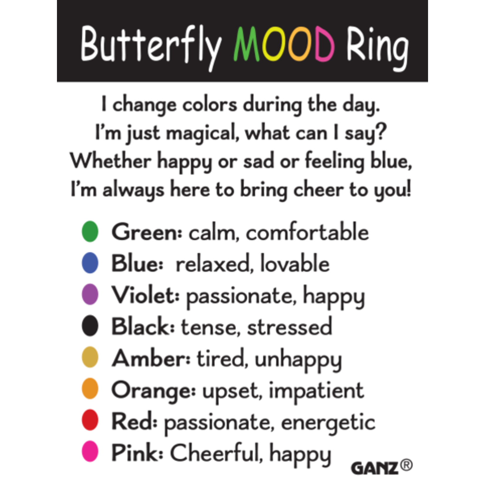 Ganz Butterfly Mood Ring