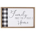 Youngs Tabletop Family Sign w/Plaid Design