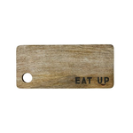 Creative Co-op Eat Up Mango Wood Cheese Cutting Board