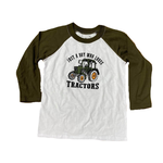 Jane Marie Jane Marie Kids A Boy Who Loves Tractors Raglan Shirt
