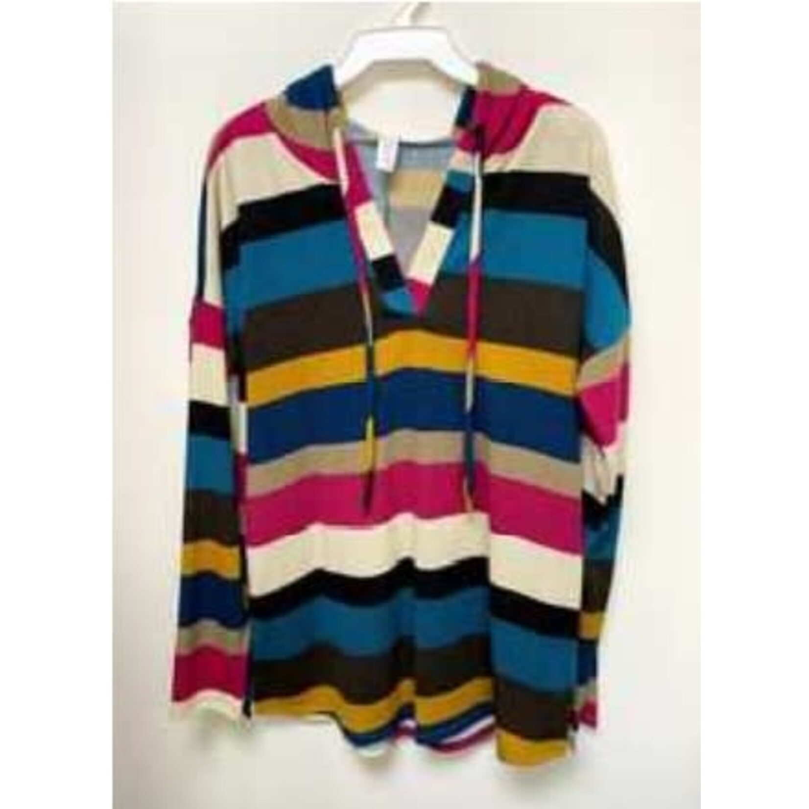 Sew in Love Sew in Love Stripe Hooded Long Sleeve Top Small