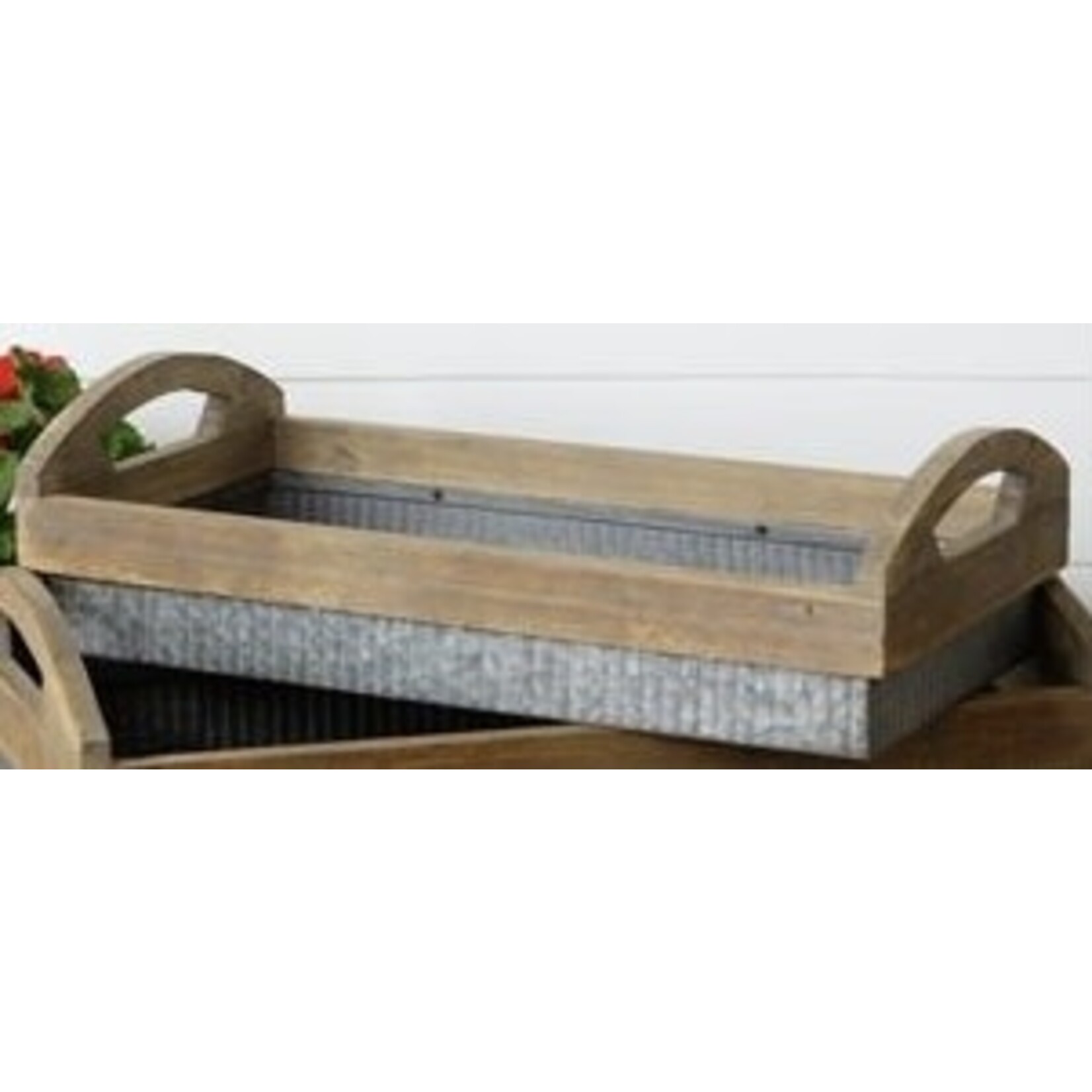 Audrey’s Galvanized Metal & Barn Wood Tray