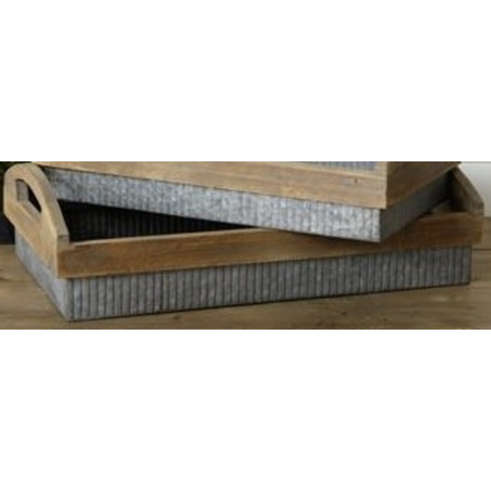Audrey’s Galvanized Metal & Barn Wood Tray
