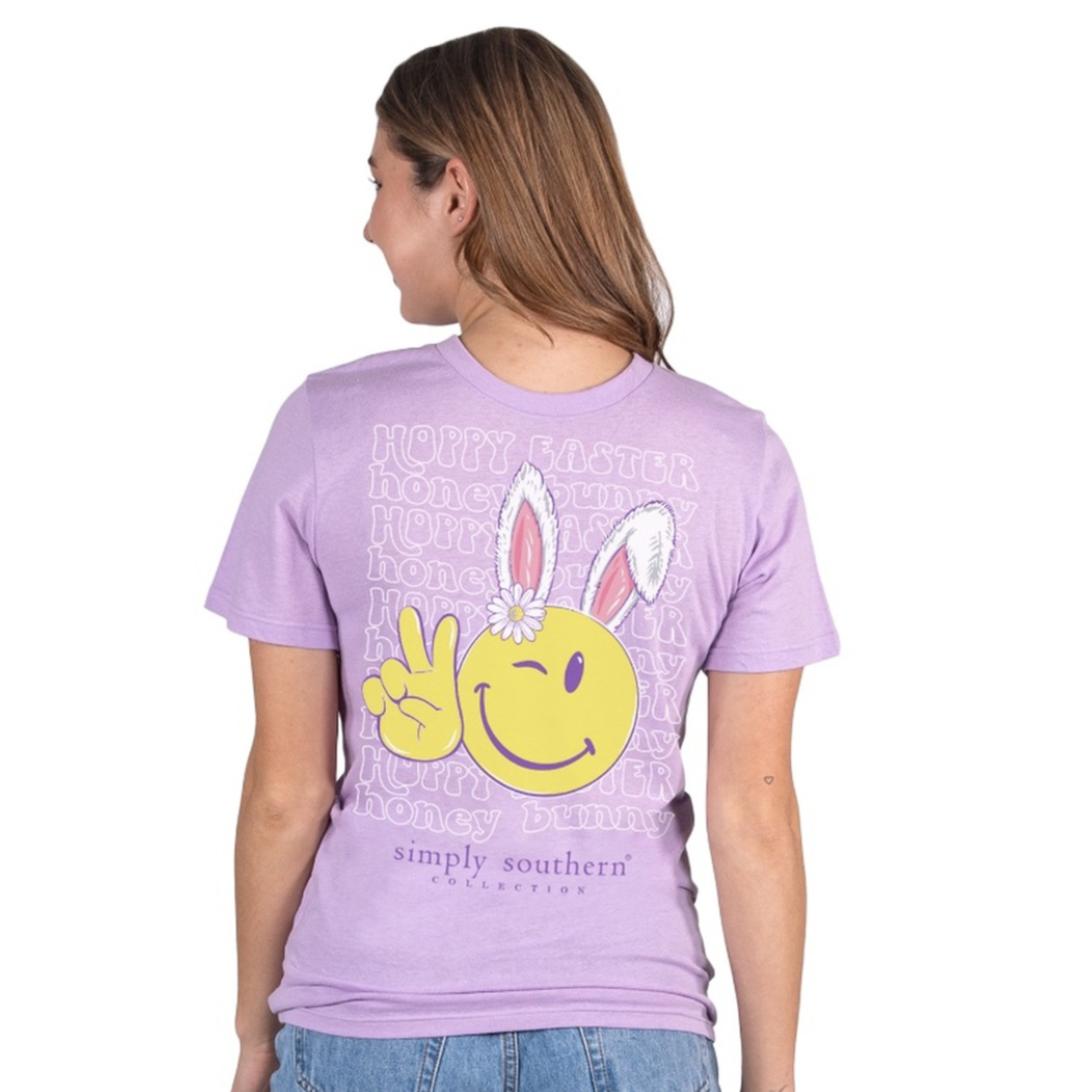 Simply Southern Simply Southern Hoppy Easter Purple Adult Small