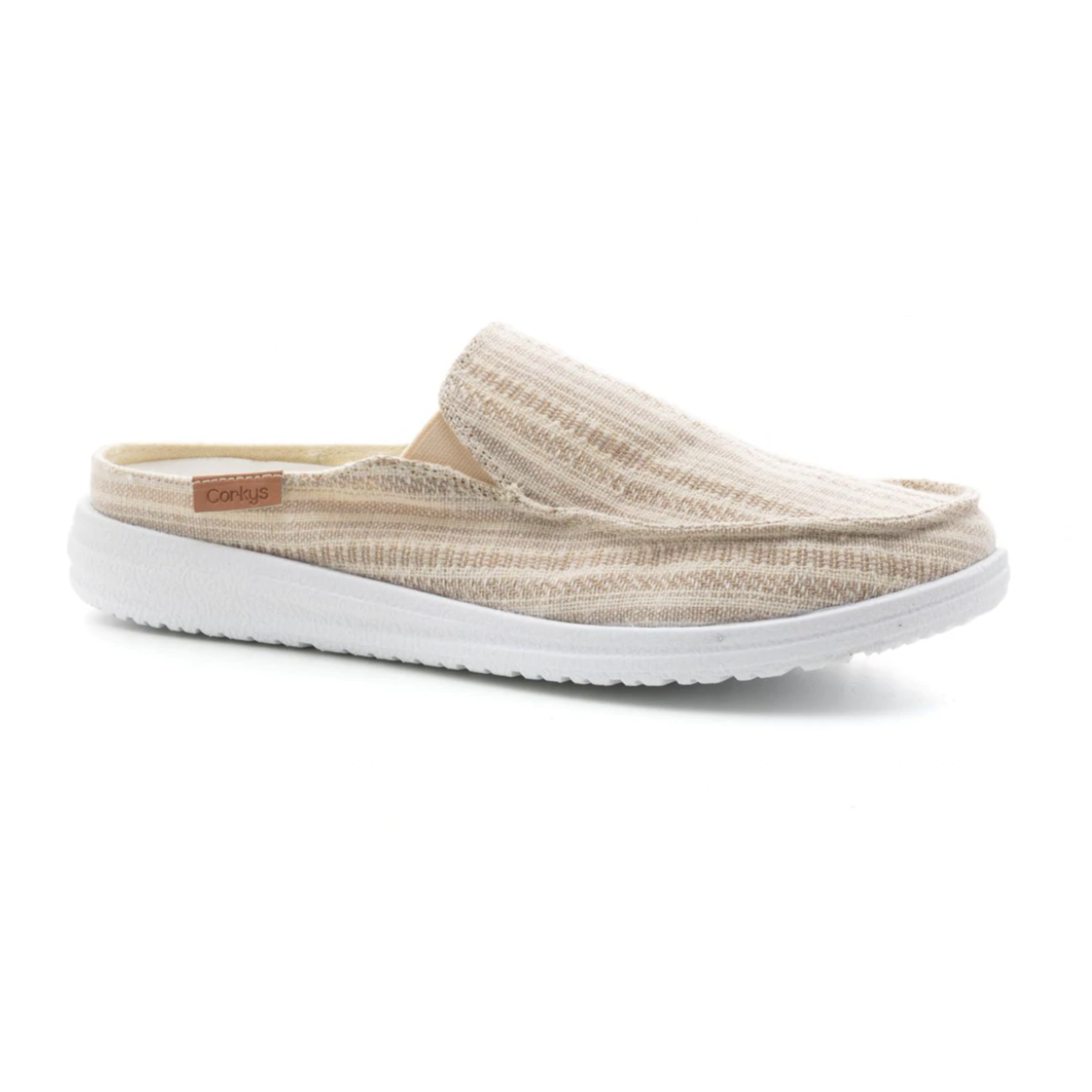 Corkys Corky's Pontoon Slip-On Tan Stripe