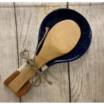 Youngs Blue Striped Spoon Rest