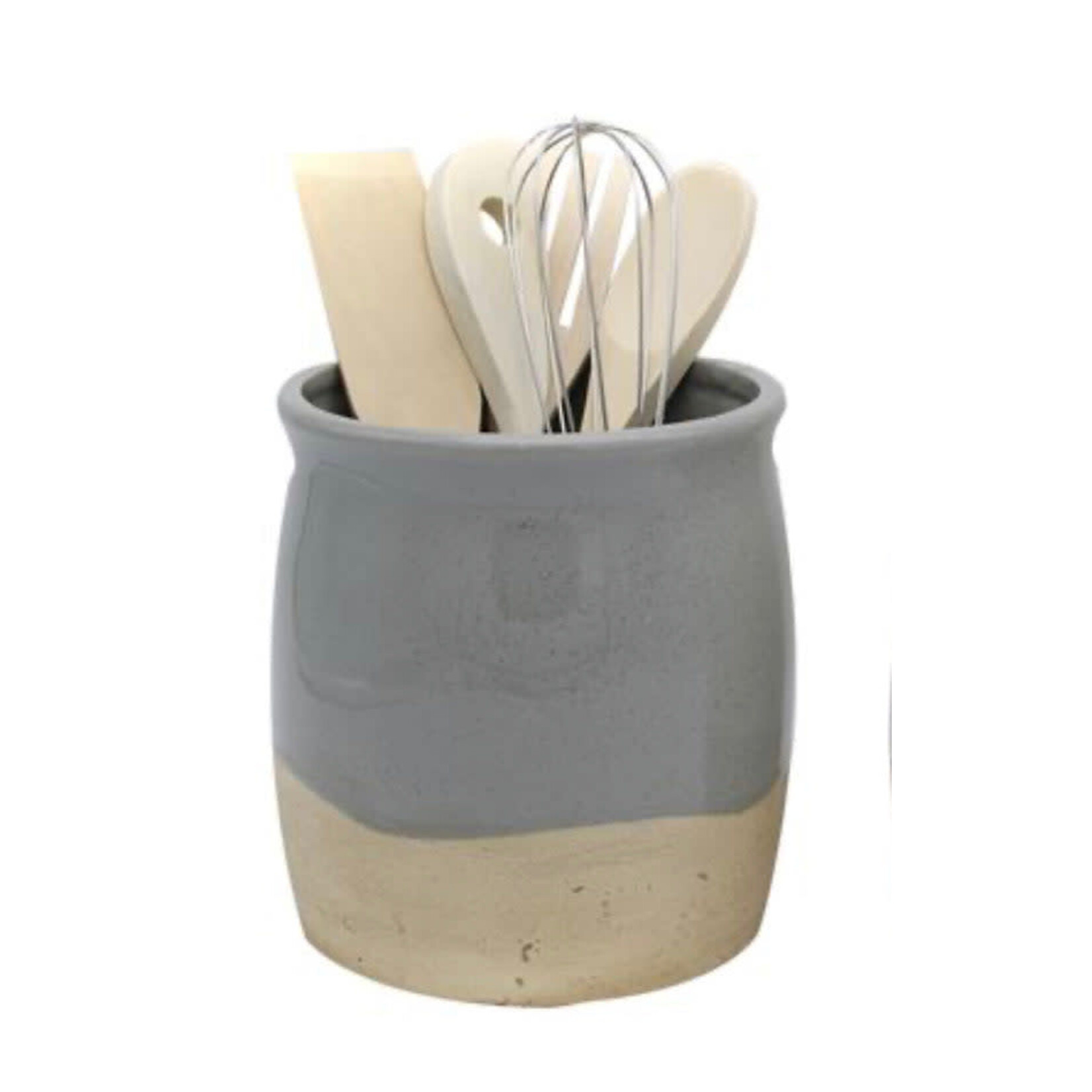 DEI Stoneware Utensil Jar w/Utensils