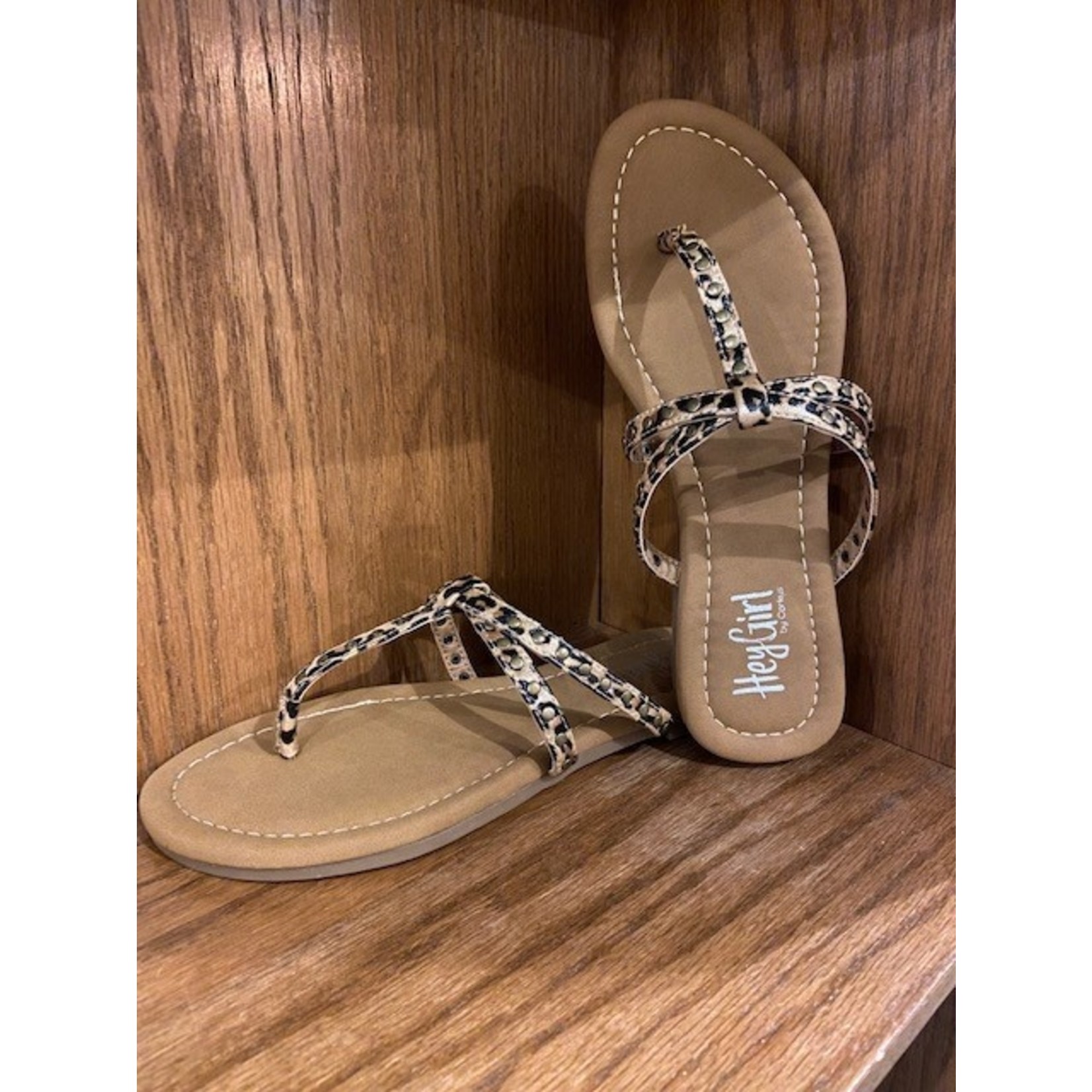 Corkys Corky's Swimsuit Sandals Gold Leopard Size 10