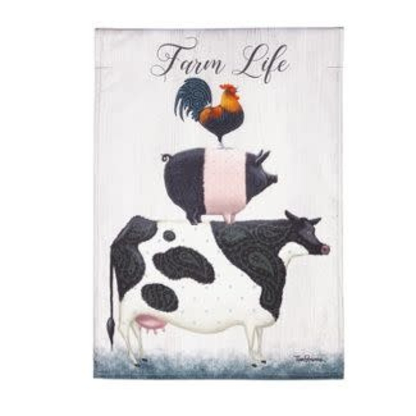 Evergreen Farm Life Garden Strie Flag