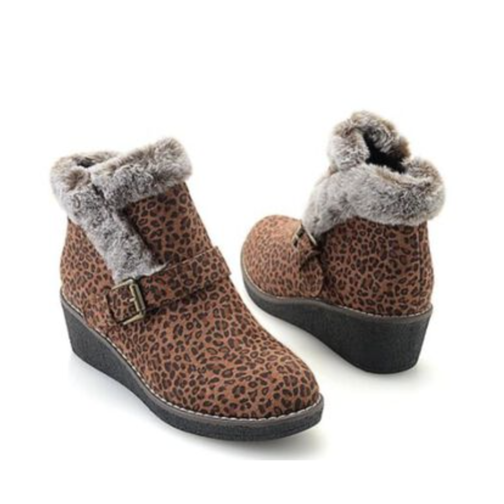 Corkys Corky's Chilly Faux Fur Wedge Ankle Boot