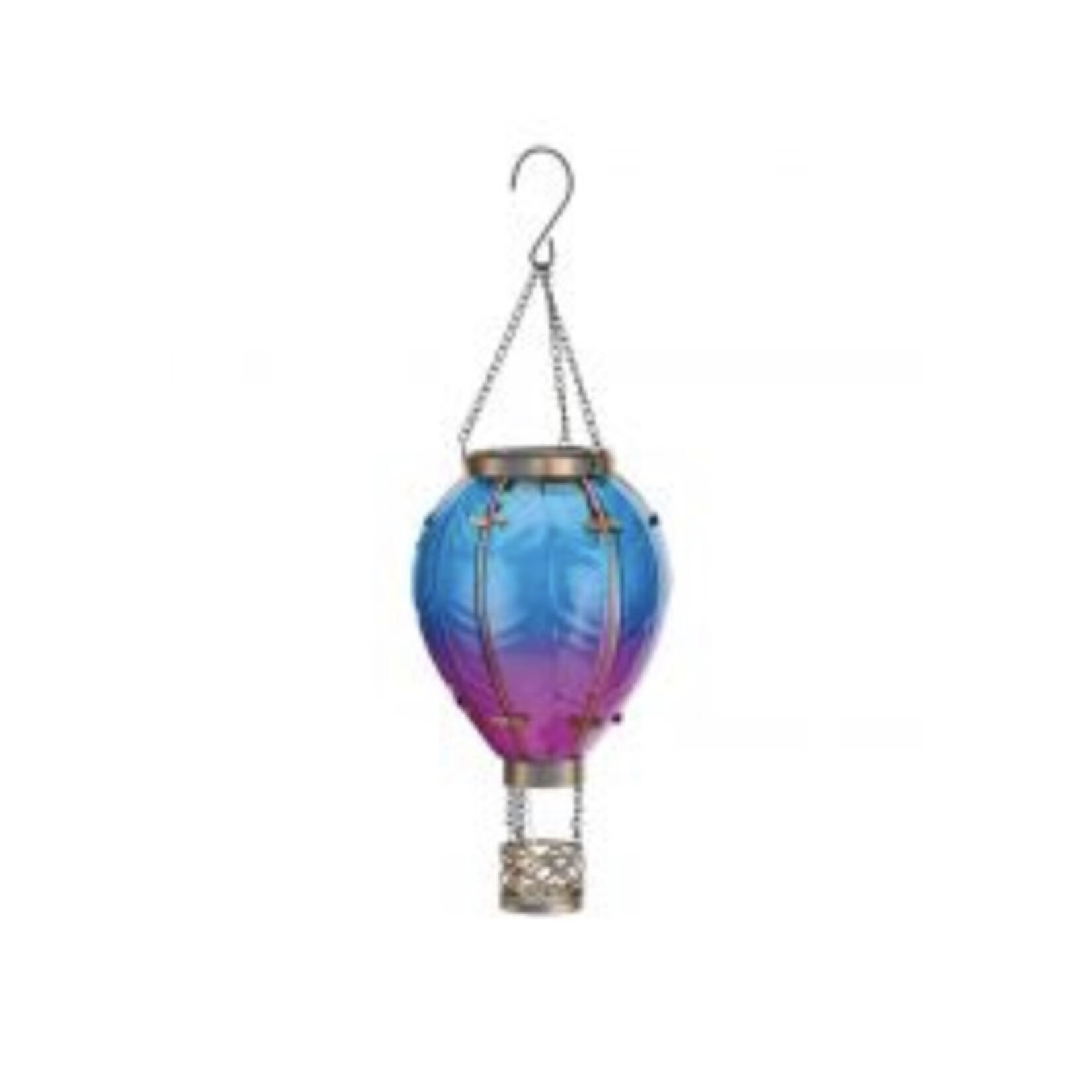 Regal Hot Air Balloon LED Solar Lantern, Blue