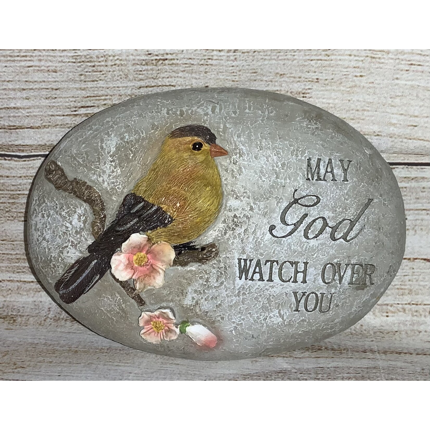 Gerson Resin Inspirational Stone w/Bird