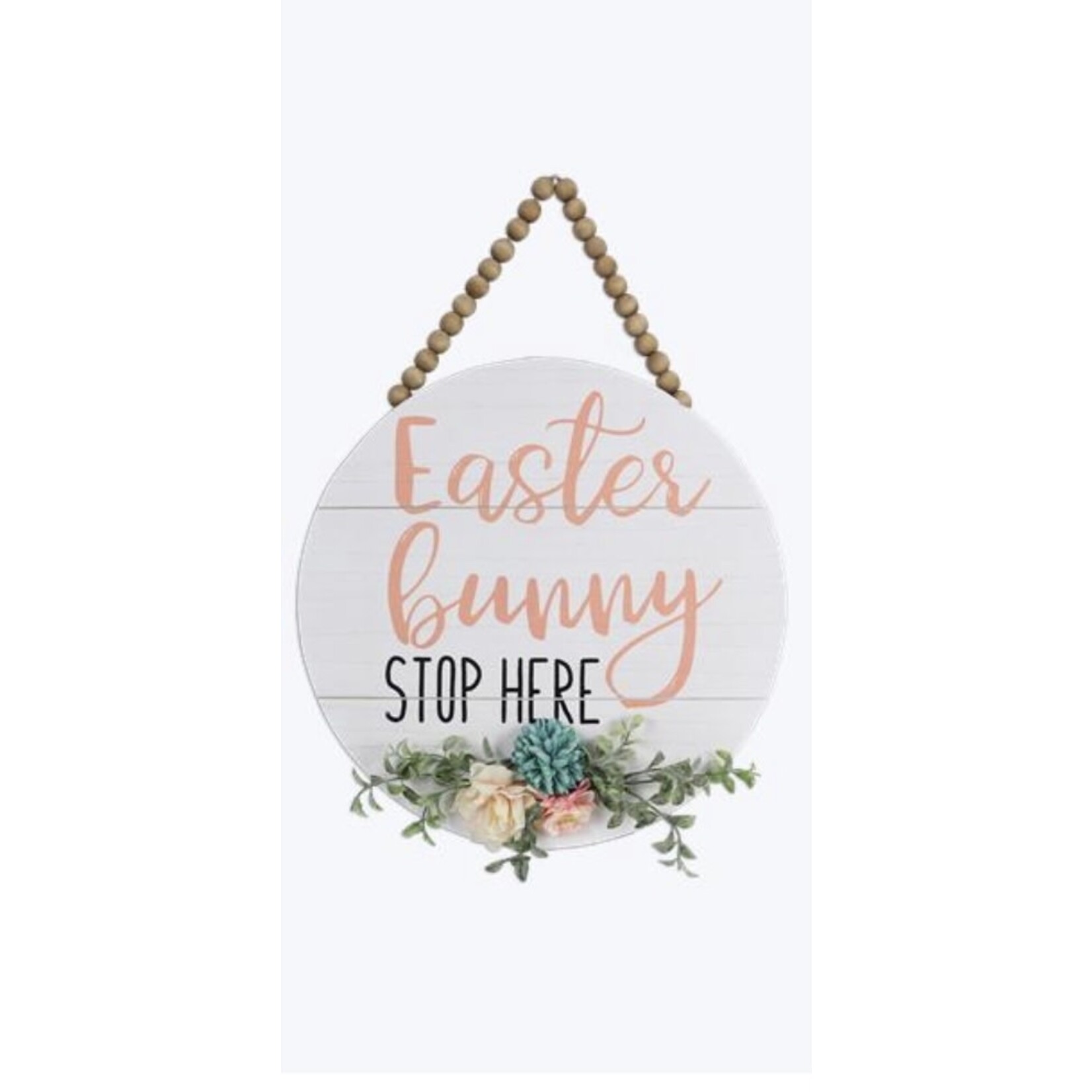 Youngs Wood Easter Wall Sign w/Blessing Beads Hanger