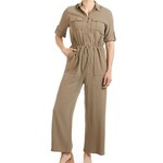 Coco + Carmen Coco & Carmen Brooklynn Button Front Jumpsuit