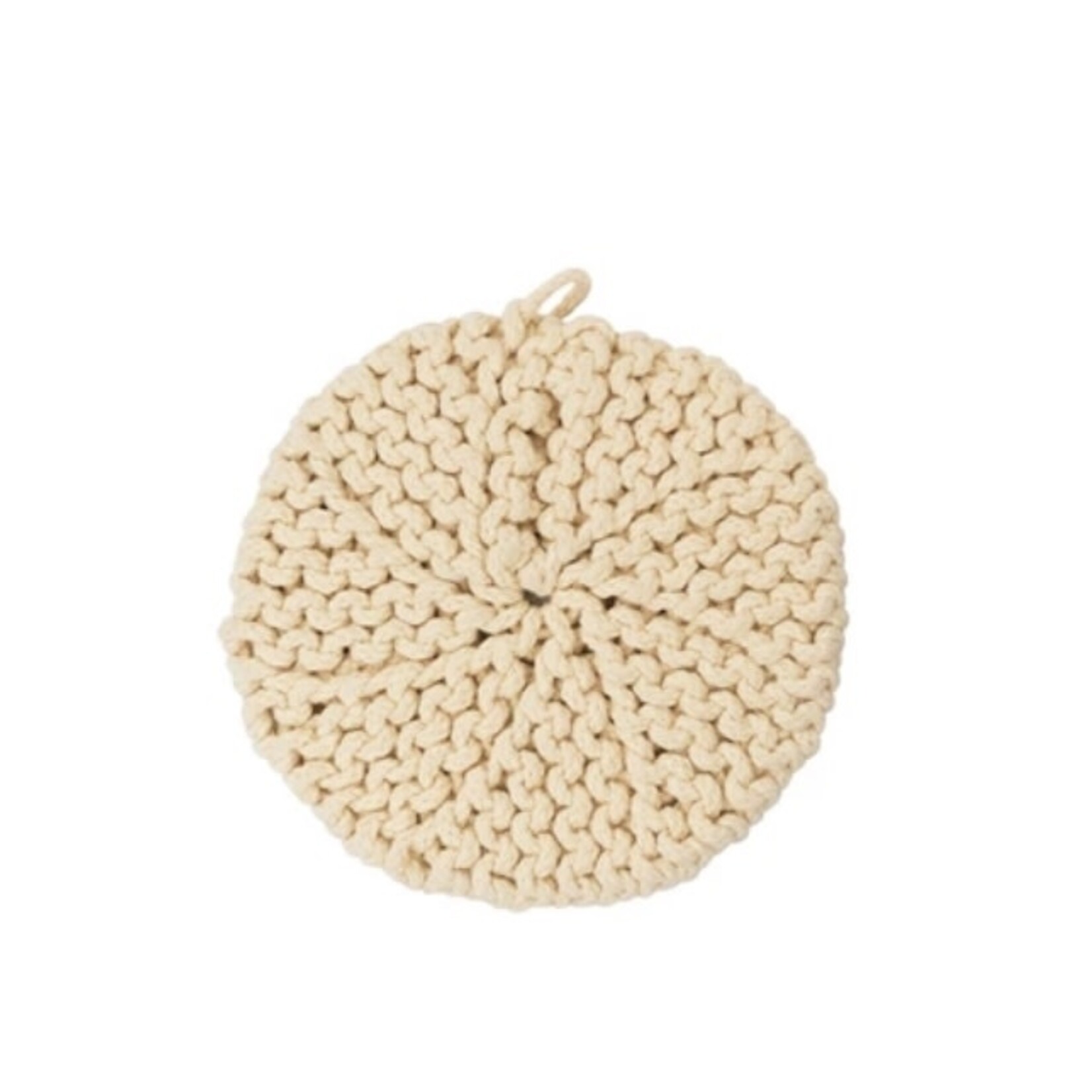 Creative Co-op Round Cotton Crocheted Pot Holder