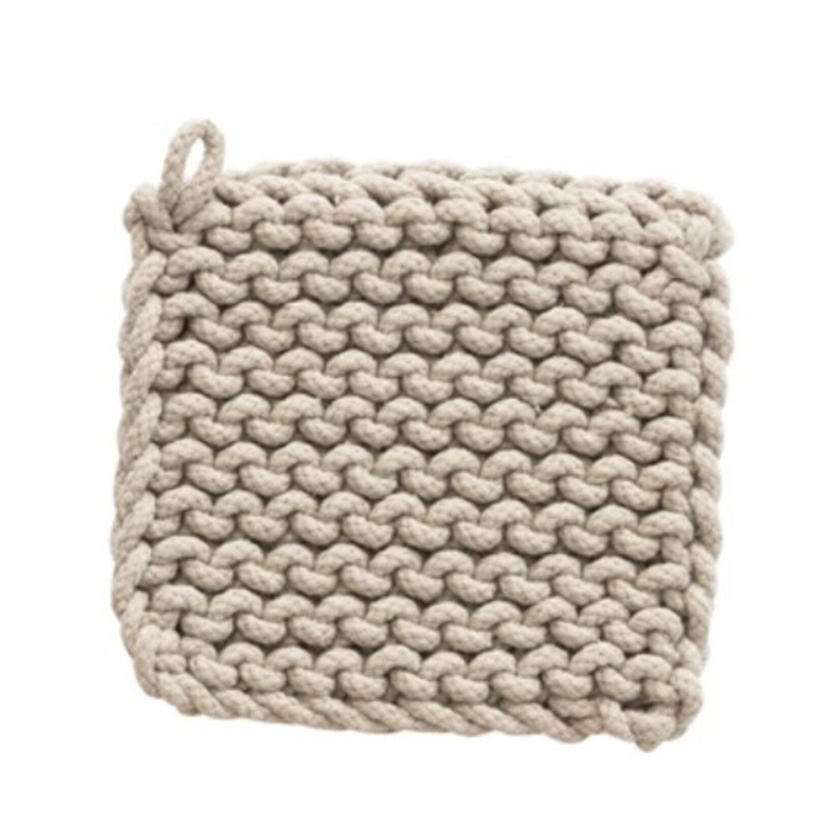 Creative Co-op Square Cotton Crocheted Pot Holder