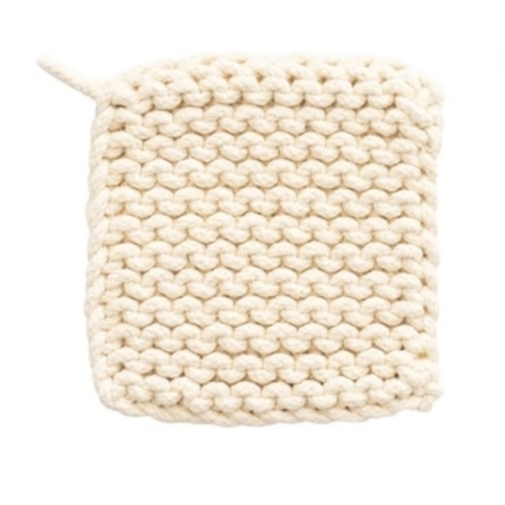 Creative Co-op Square Cotton Crocheted Pot Holder