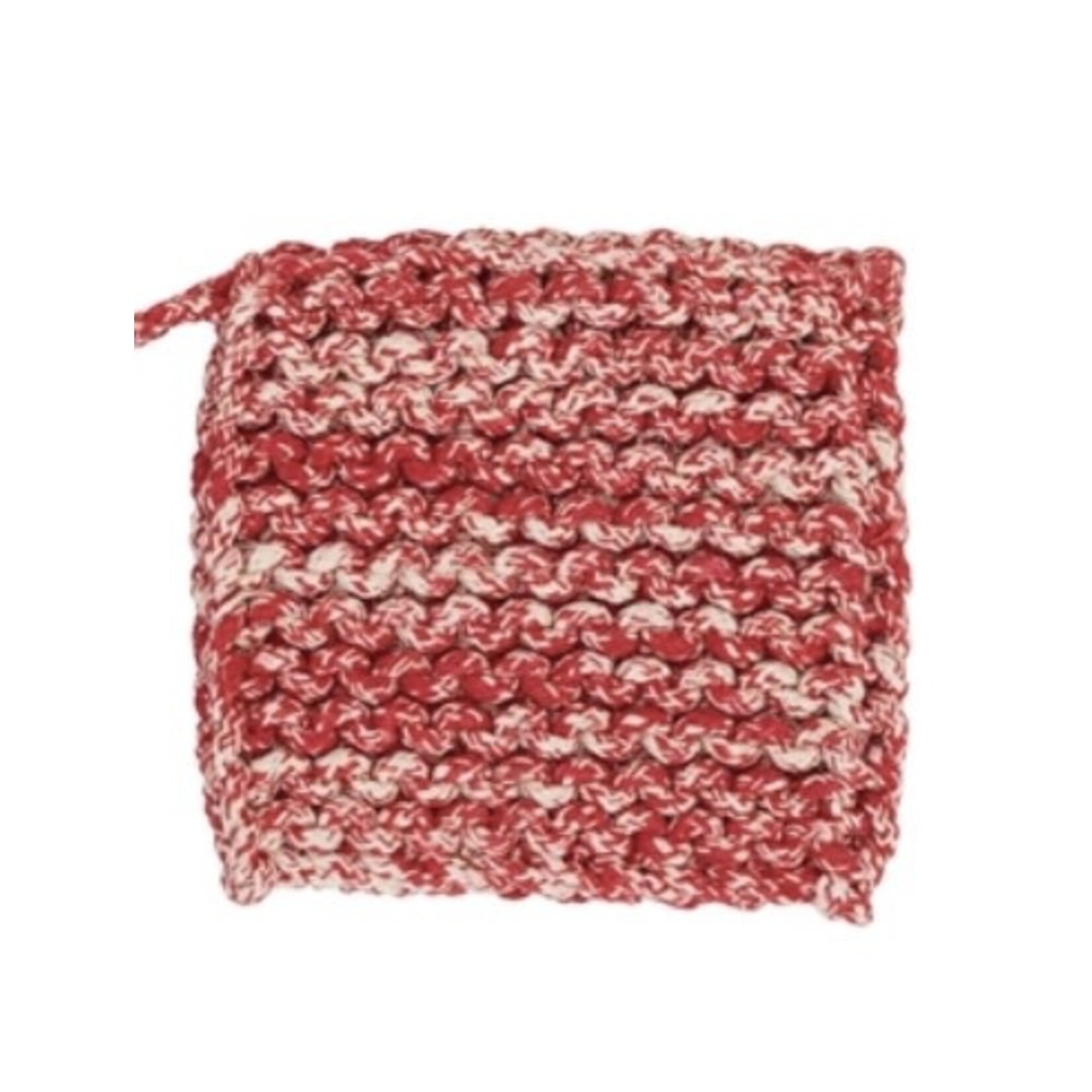 Creative Co-op Square Cotton Crocheted Melange Pot Holder