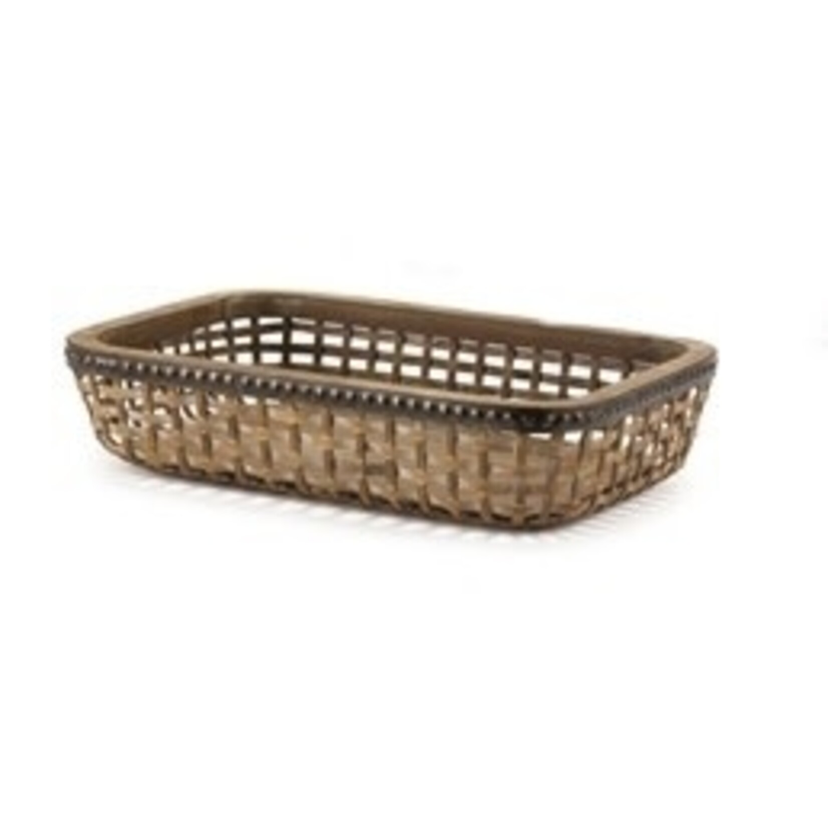 Melrose Bamboo Wood Basket Tray