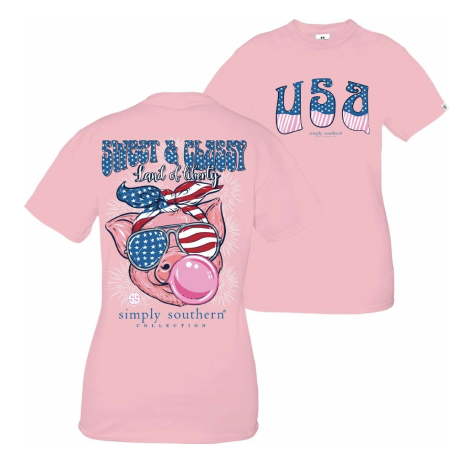 Simply Southern Simply Southern Sweet & Classy Land of Liberty Ballet Pink