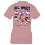 Simply Southern Simply Southern Red White & Sweet Crepe T-Shirt Medium