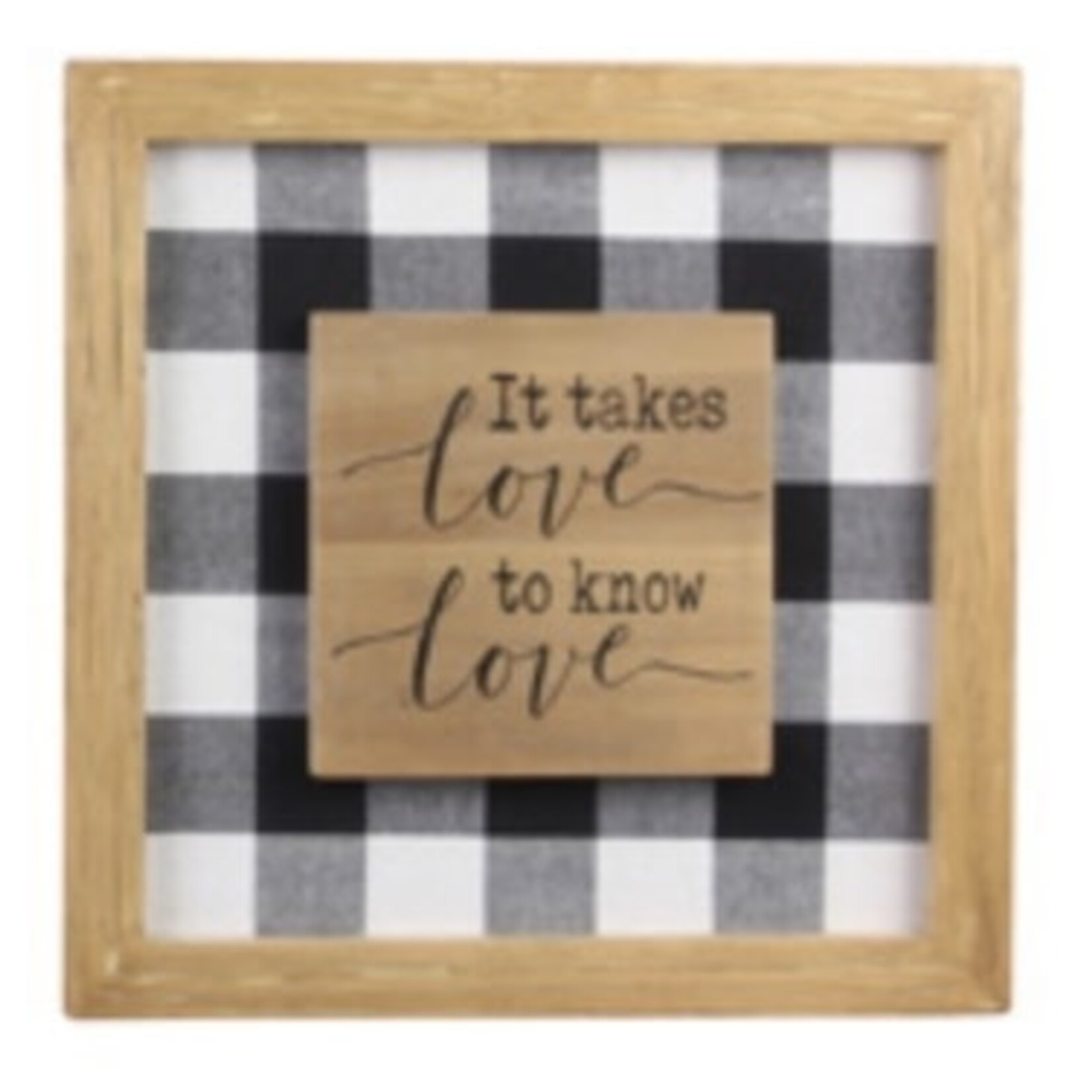 Youngs Wood Framed Black & White Wall Sign