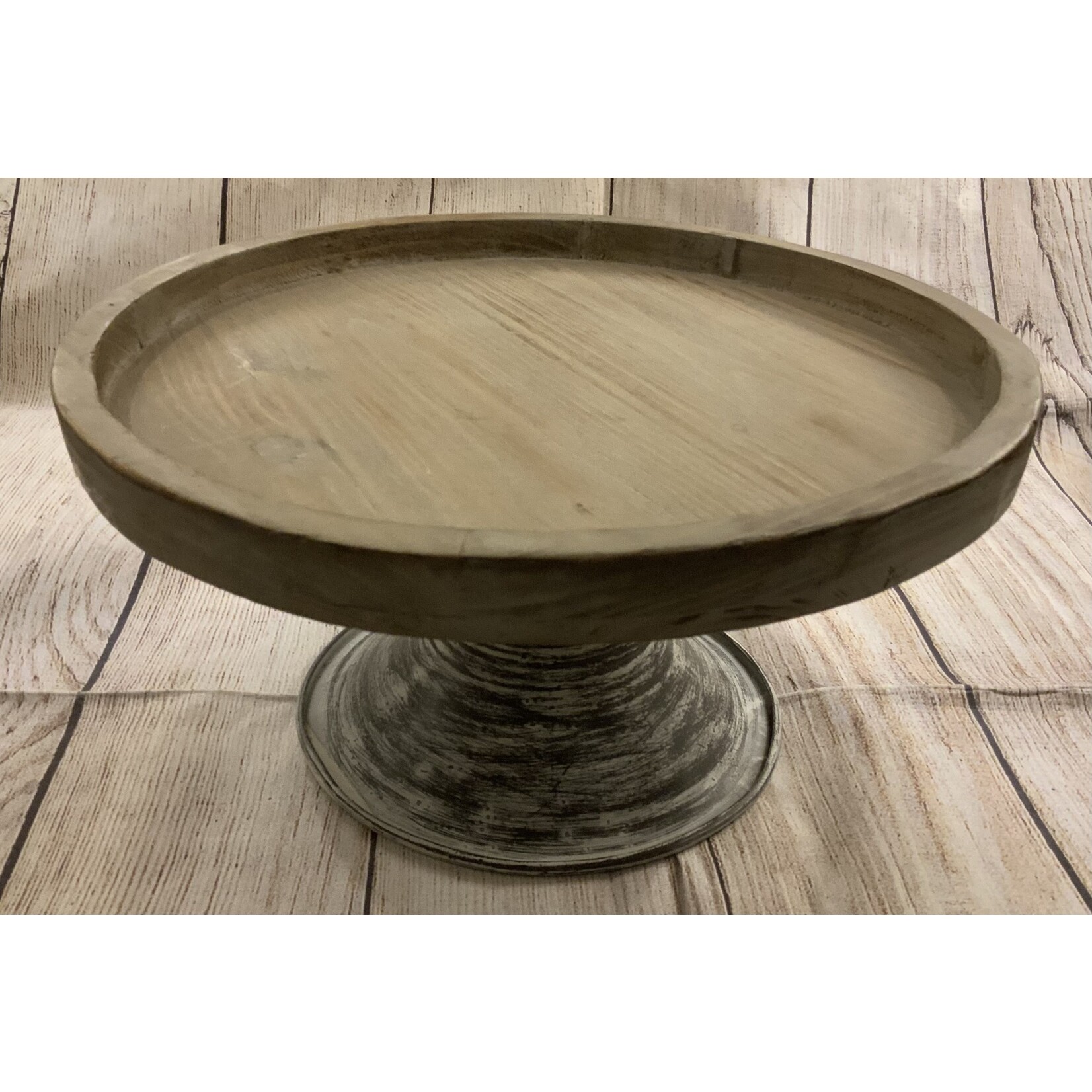 Audrey’s Wooden Pedestal Stand w/Metal Base