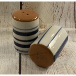 Youngs Blue & White Striped Salt & Pepper Set