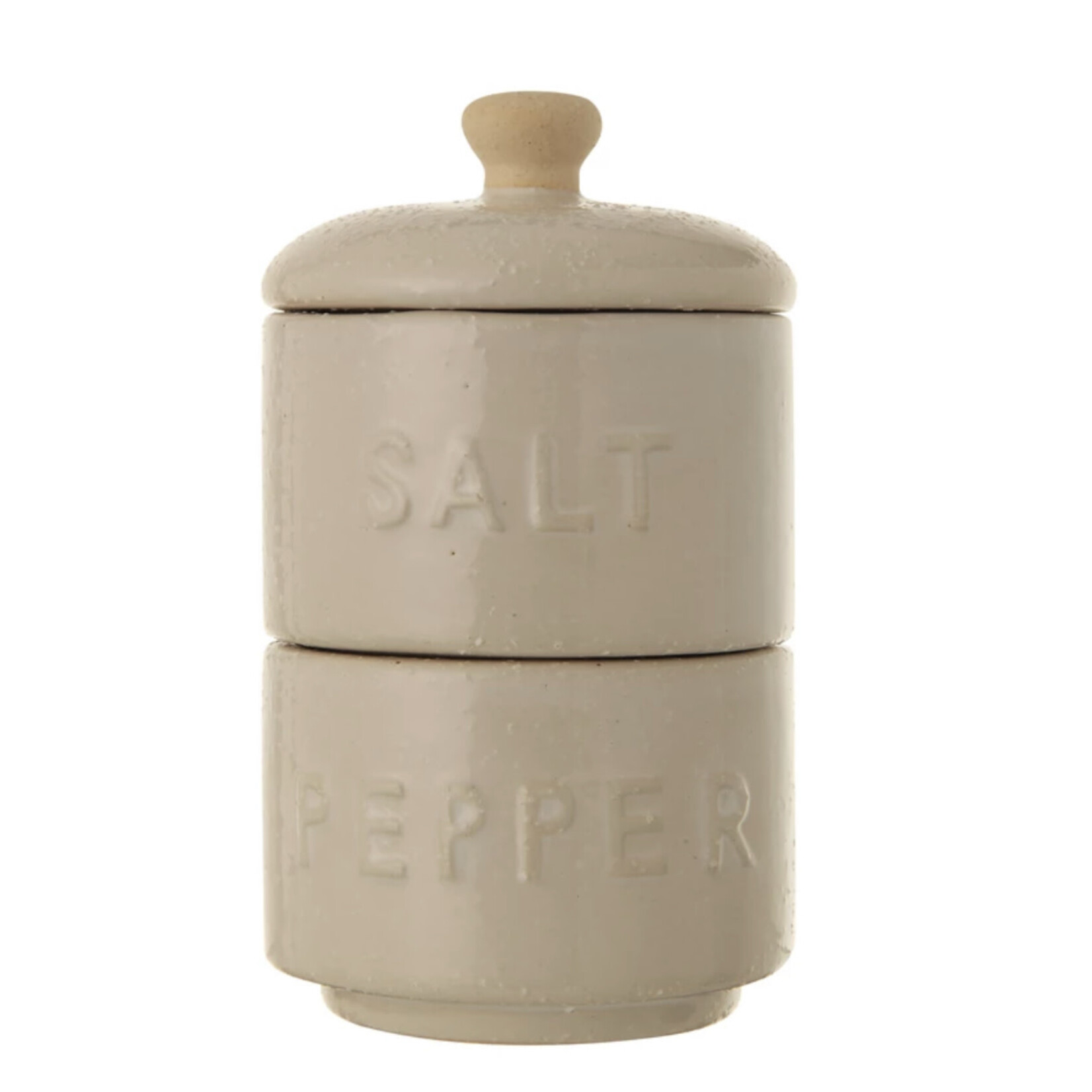 Creative Co-op Stackable Salt & Pepper