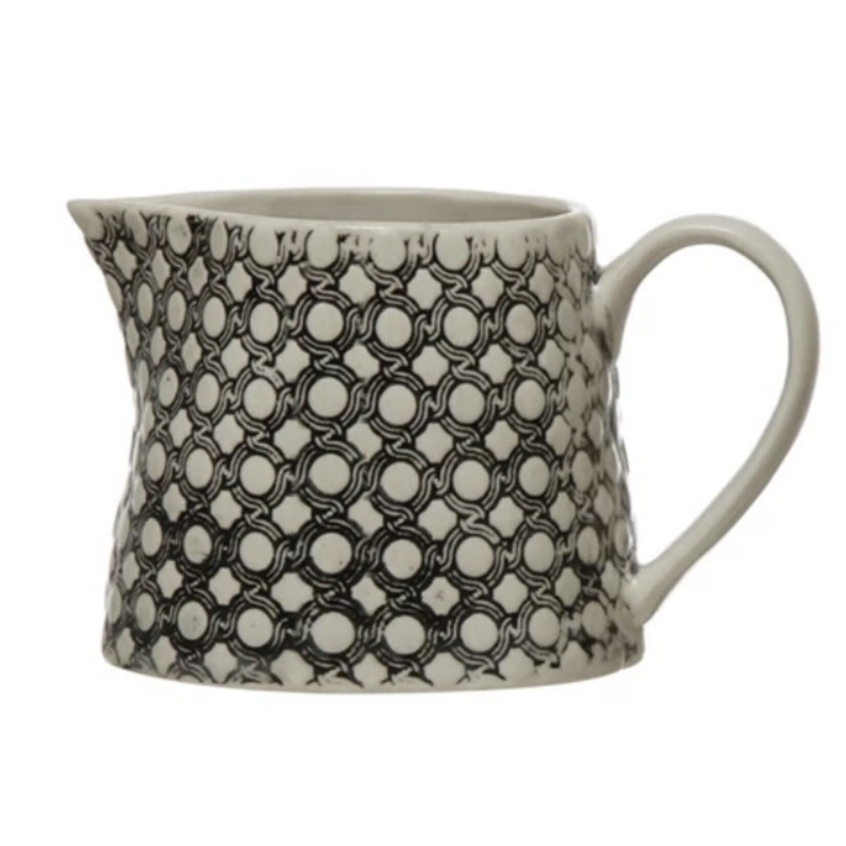 Creative Co-op Stoneware Creamer or Sugar Pot w/Spoon